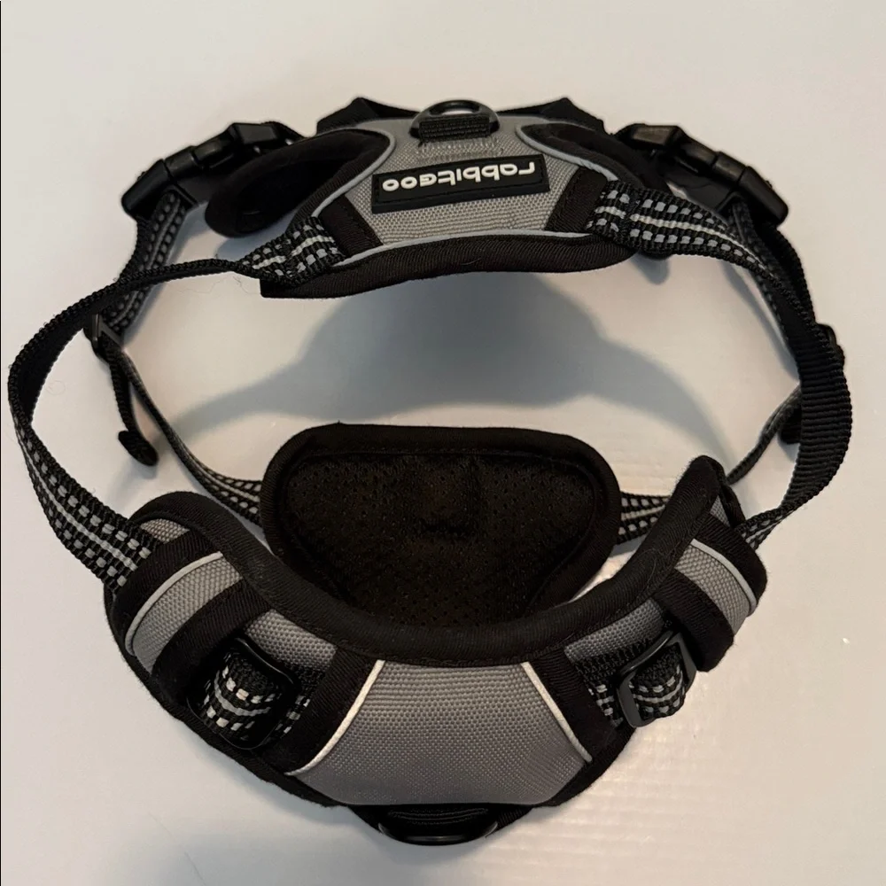 Rabbitgoo No Pull Black and Gray Dog Harness